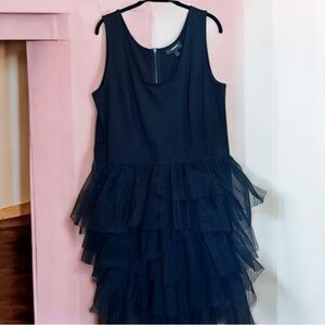 Black tiered tulle skirt dress, lane Bryant, size 24